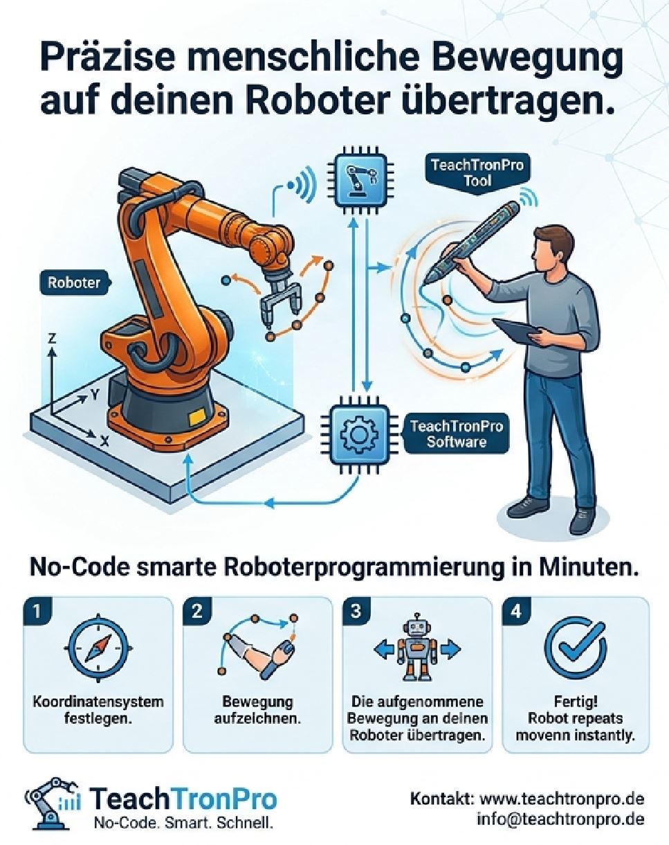 TeachTronPro: Übersicht über das Robot Teaching Tool und den Ablauf in vier Schritten